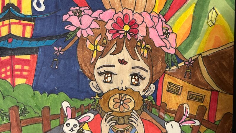 8_Year_Old_American_Girl_Wins_Art_Prize_with_Mid_Autumn_Festival_Painting