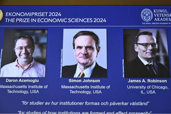 Acemoglu, Johnson, and Robinson Awarded 2024 Nobel Prize in Economics for Institutional Studies Acemoglu__Johnson__and_Robinson_Awarded_2024_Nobel_Prize_in_Economics_for_Institutional_Studies