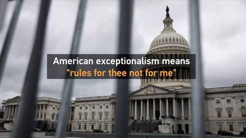 American_Exceptionalism_Rules_for_Thee_Not_for_Me_poster - Khabar Asia American Exceptionalism: 'Rules for Thee, Not for Me' video poster