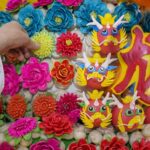 Artist Crafts 2-Meter-High Dragon Dough Sculpture for 2024 Chinese New Year