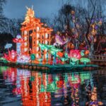 Baotu Spring Park Illuminated by Spectacular Lantern Festival in Shandong