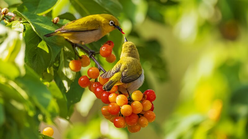 Birds_Flock_to_Yunnans_Yuping_Park_for_Cherry_Feast - Khabar Asia Birds Flock to Yunnan's Yuping Park for Cherry Feast