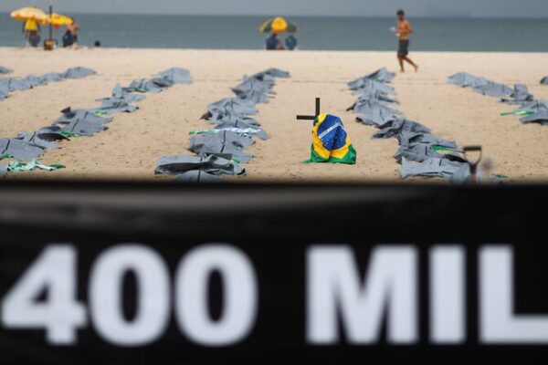 Brazilian_Activists_Protest_COVID-19_Response_with_Mock_Graves_on_Copacabana_Beach - Khabar Asia Brazilian Activists Protest COVID-19 Response with Mock Graves on Copacabana Beach