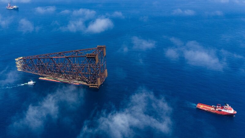 China_Begins_Installation_of_Haiji-2_Asias_First_Deepwater_Jacket - Khabar Asia China Begins Installation of Haiji-2, Asia's First Deepwater Jacket