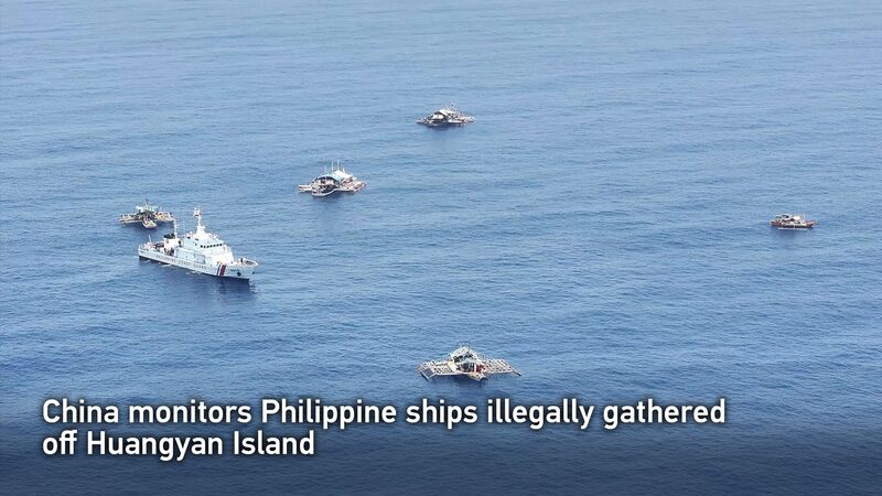 China Coast Guard Monitors Philippine Vessels Near Huangyan Island video poster