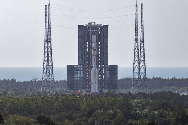 China Launches Tianzhou-7 Cargo Spacecraft to Resupply Space Station video poster