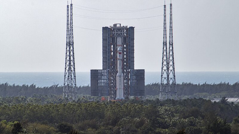 China Launches Tianzhou-7 Cargo Spacecraft to Resupply Space Station video poster