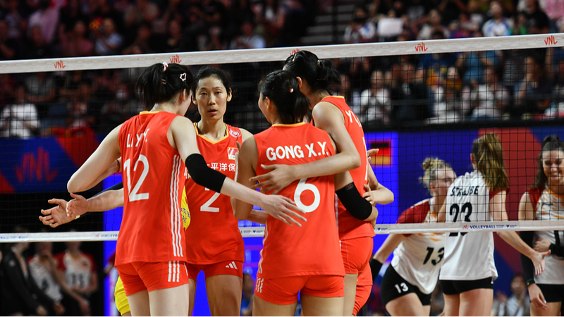 China_Secures_Olympic_Spot_with_Victory_over_Germany_in_Womens_Volleyball_Nations_League - Khabar Asia China Secures Olympic Spot with Victory over Germany in Women's Volleyball Nations League