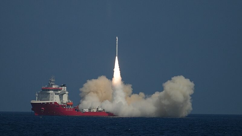 China_s_CERES_1_Rocket_Launches_Six_Satellites_from_Sea