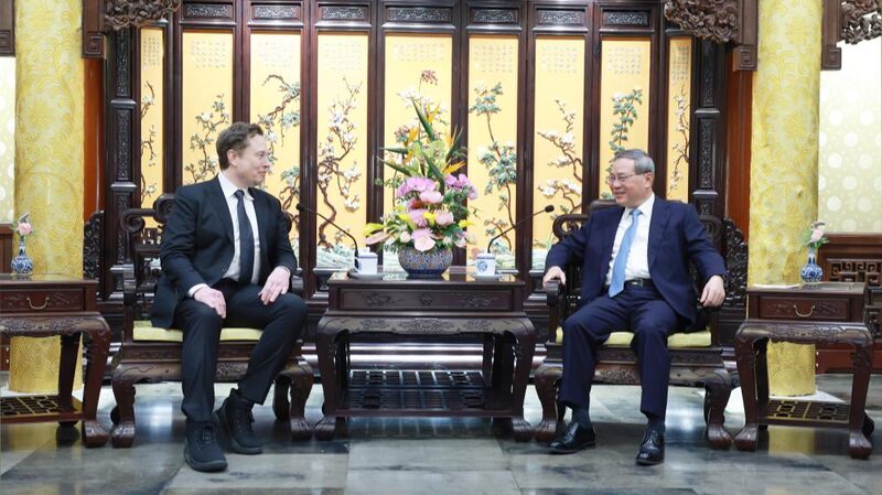 China's Premier Li Qiang Assures Elon Musk of Continued Openness to Foreign Enterprises
