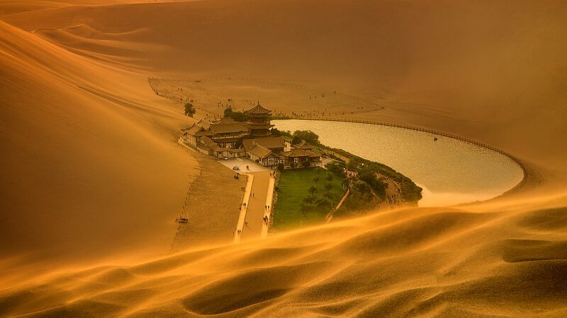 Crescent_Lake_A_Hidden_Oasis_in_Chinas_Gobi_Desert_poster - Khabar Asia Crescent Lake: A Hidden Oasis in China's Gobi Desert video poster