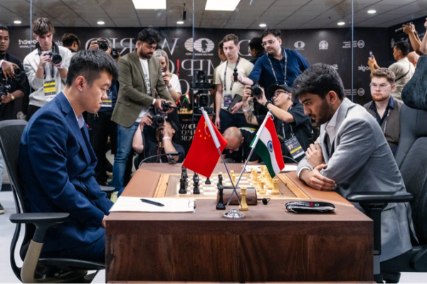 Ding Liren Defeats Gukesh Dommaraju in Opening Game of 2024 World Chess Championship Ding_Liren_Defeats_Gukesh_Dommaraju_in_Opening_Game_of_2024_World_Chess_Championship