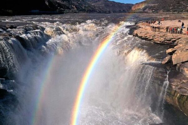 Double_Rainbow_Delights_Visitors_at_Chinas_Hukou_Waterfall - Khabar Asia Double Rainbow Delights Visitors at China's Hukou Waterfall