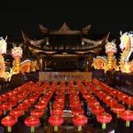 Dragon Lanterns Light Up Chengdu's Night Sky Ahead of Spring Festival