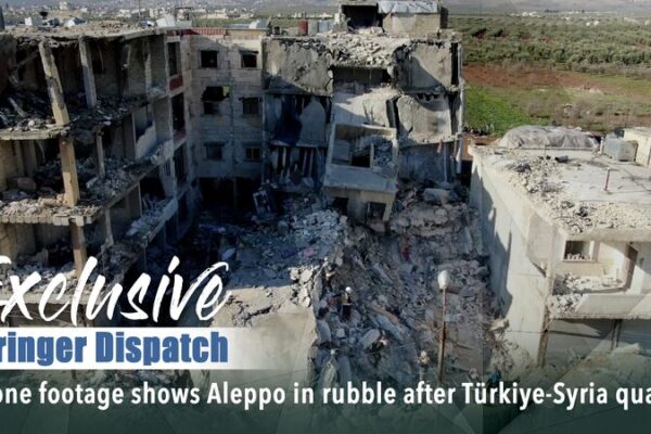 Drone Footage Reveals Devastation in Aleppo Following Twin Earthquakes video poster