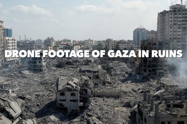 Drone Footage Unveils Extensive Destruction in Gaza After Month-Long Bombardments Drone Footage Unveils Extensive Destruction in Gaza After Month-Long Bombardments video poster
