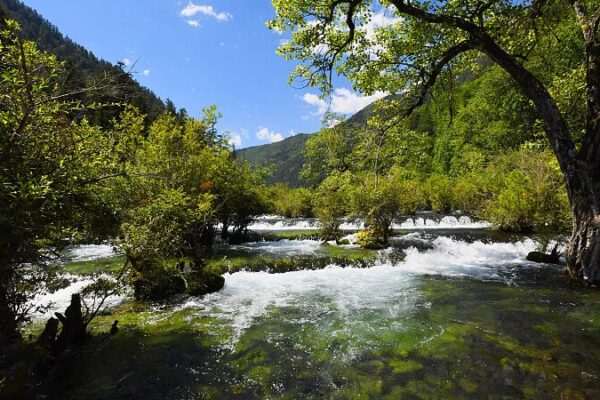 Exploring the Enchanting Lakes and Waterfalls of Shuzheng Valley in Jiuzhaigou video poster