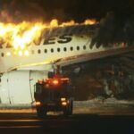 Fire Breaks Out on Plane at Tokyo Haneda Airport, Left Engine Affected video poster