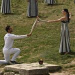First Olympic Torch Lit in Olympia, Marking Countdown to Paris 2024 Games