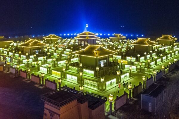 Gansus_Wulan_Ancient_Town_Shines_Bright_Ahead_of_Lantern_Festival - Khabar Asia Gansu's Wulan Ancient Town Shines Bright Ahead of Lantern Festival