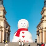 Giant Snowman Lights Up Harbin's Winter Nights in Northeast China