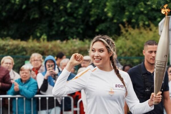 Gu Ailing Carries Olympic Torch in France for 2024 Summer Games