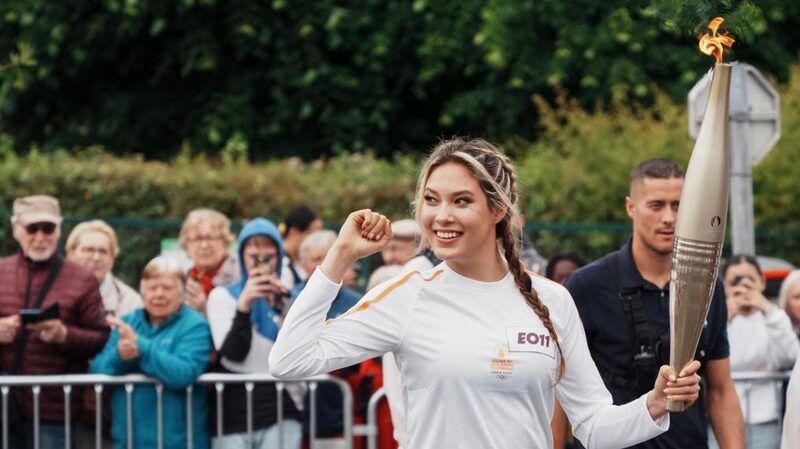 Gu Ailing Carries Olympic Torch in France for 2024 Summer Games