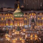 Harbin's Saint Sophia Cathedral Illuminates the Night Sky