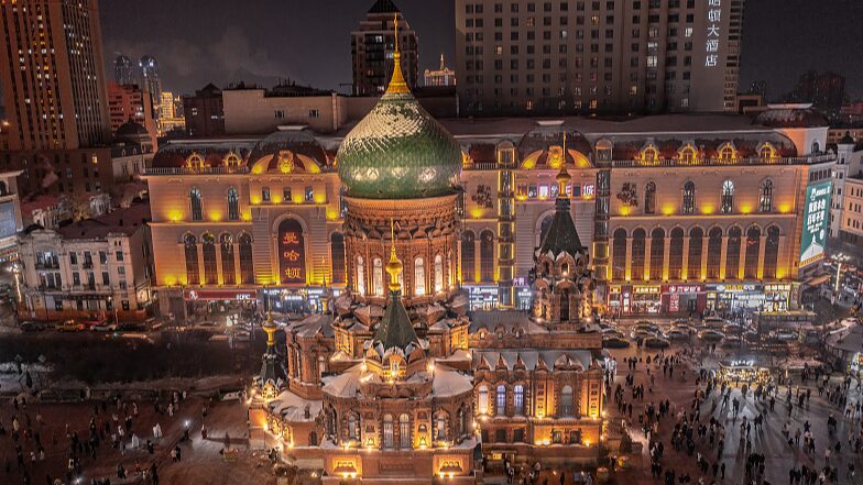 Harbins_Saint_Sophia_Cathedral_Illuminates_the_Night_Sky - Khabar Asia Harbin's Saint Sophia Cathedral Illuminates the Night Sky