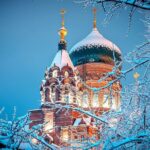 Harbin's Saint Sophia Cathedral Mesmerizes Tourists Amid Ice Festival