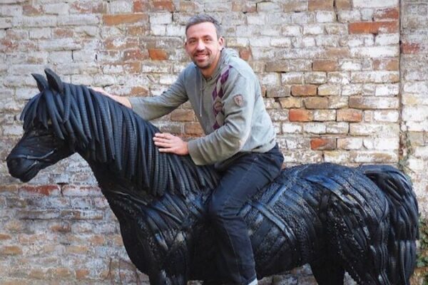 Hungarian Artist Transforms Discarded Tires into Sculptures to Highlight Recycling Hungarian Artist Transforms Discarded Tires into Sculptures to Highlight Recycling video poster
