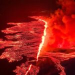 Icelandic Volcano Erupts Fourth Time in Three Months, Lighting Up Night Sky