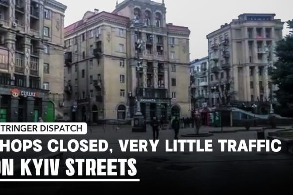 Kyiv Streets Empty as Air Raid Sirens Blare Amid Russian Military Operation Kyiv Streets Empty as Air Raid Sirens Blare Amid Russian Military Operation video poster
