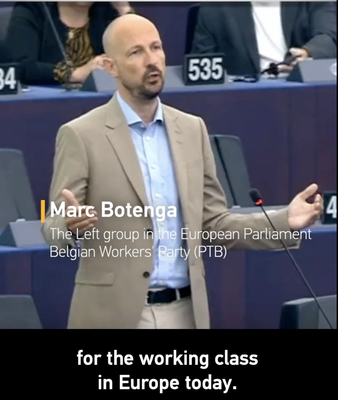 MEP Marc Botenga Voices Strong Criticism of EU Leadership in Parliament MEP Marc Botenga Voices Strong Criticism of EU Leadership in Parliament video poster