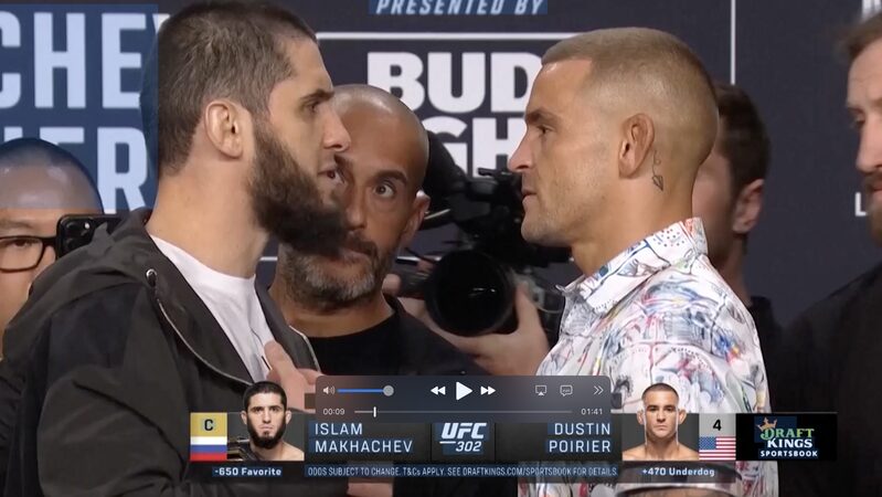 Makhachev Faces Hostile Crowd, Warns Poirier Ahead of UFC 302 Showdown video poster