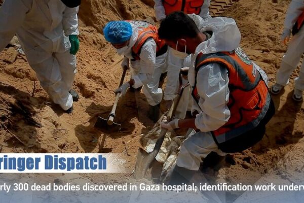 Mass Grave of Over 300 Bodies Discovered at Gaza Hospital; Identification Underway Mass Grave of Over 300 Bodies Discovered at Gaza Hospital; Identification Underway video poster