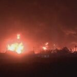 Massive Fire Breaks Out at Oil Refinery in Erbil, Northern Iraq video poster