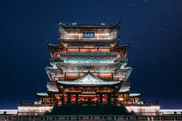 Nanchang's Pavilion of Prince Teng Shines Bright in Nighttime Glory video poster