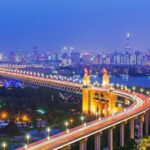 Night Views of the Nanjing Yangtze River Bridge Illuminate China's Heritage video poster
