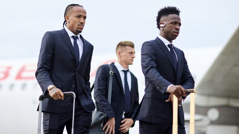 No Recent Event: Real Madrid's Arrival in UK for Champions League Final Unverified video poster