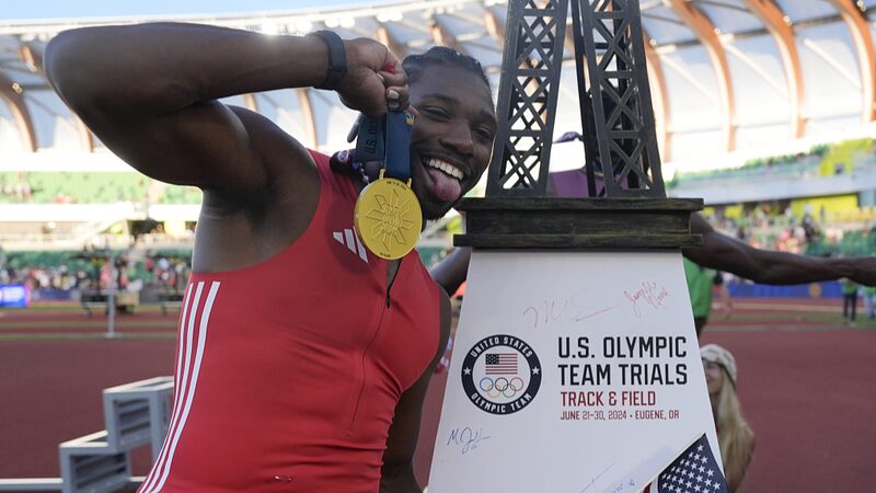 Noah_Lyles_Sprints_to_Victory_at_US_Olympic_Trials_Secures_Paris_Games_Spot - Khabar Asia Noah Lyles Sprints to Victory at U.S. Olympic Trials, Secures Paris Games Spot