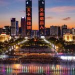 Qiushui Square: Nanchang's Illuminated Jewel on the Ganjiang River video poster