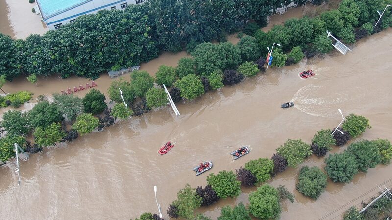 Rescue Efforts Intensify in Hebei's Zhuozhou After Severe Floods video poster