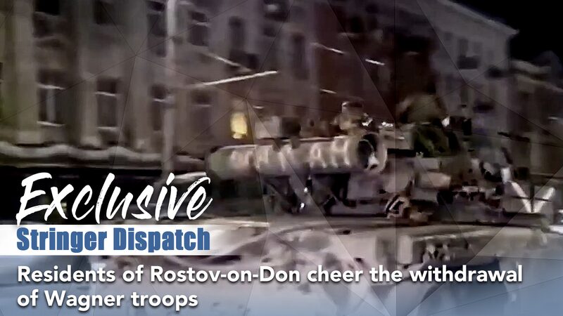 Residents of Rostov-on-Don Celebrate Withdrawal of Wagner Troops video poster
