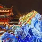 Shanghai Illuminates Yuyuan Garden with Giant Dragon Lantern for Chinese New Year
