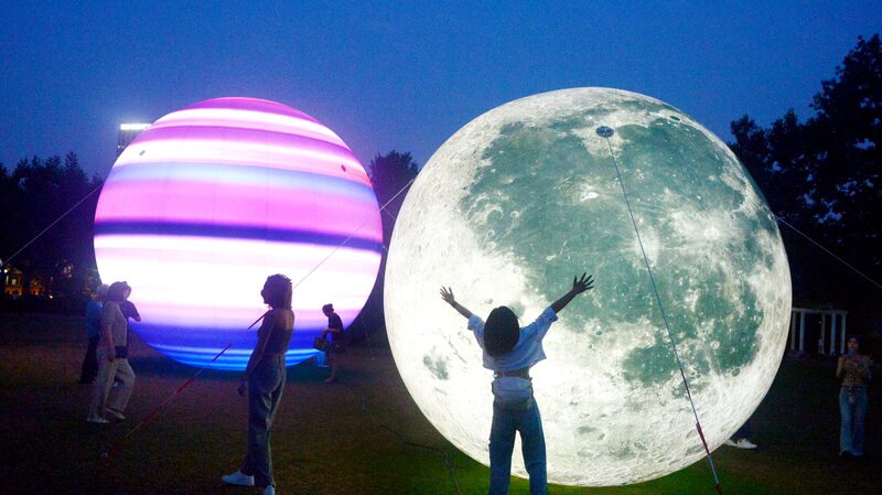 Shanghais_Fuxing_Park_Transforms_into_a_Cosmic_Wonderland_with_Planetary_Installations - Khabar Asia Shanghai's Fuxing Park Transforms into a Cosmic Wonderland with Planetary Installations