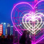 Shanghai's New Heart-Shaped Light Installation Illuminates the Bund