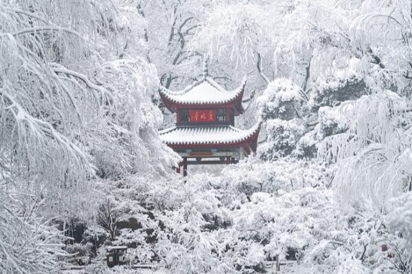 Snow-Blanketed Aiwan Pavilion Turns Changsha into a Romantic Wonderland Snow-Blanketed Aiwan Pavilion Turns Changsha into a Romantic Wonderland
