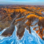 Snow Transforms China's Mahuangliang Loess Geopark into a Winter Wonderland