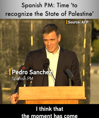 Spanish PM Calls for Recognition of State of Palestine Spanish PM Calls for Recognition of State of Palestine video poster